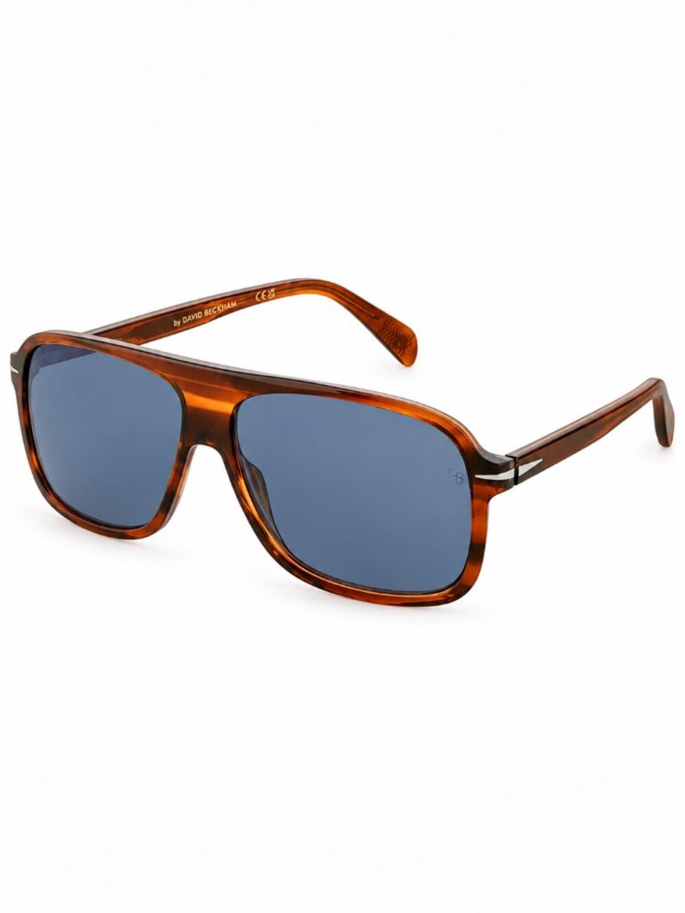 David Beckham DB7008 0EX4/KU Men's Brown Horn / Blue Sunglasses